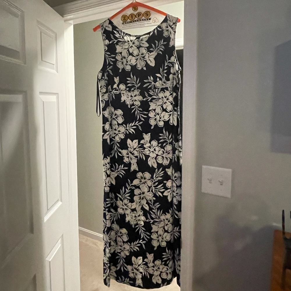 Blue floral sundress worn twice